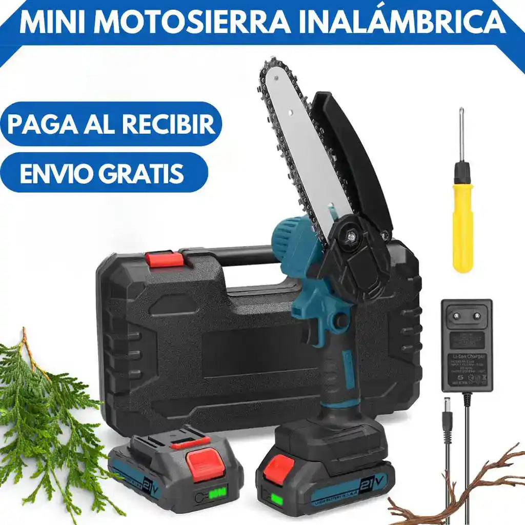 PowerCut™ Mini Motosierra Inalámbrica con 2 Baterías - ENVÍO GRATIS - [PROMOCIÓN DISPONIBLE SOLO HOY]
